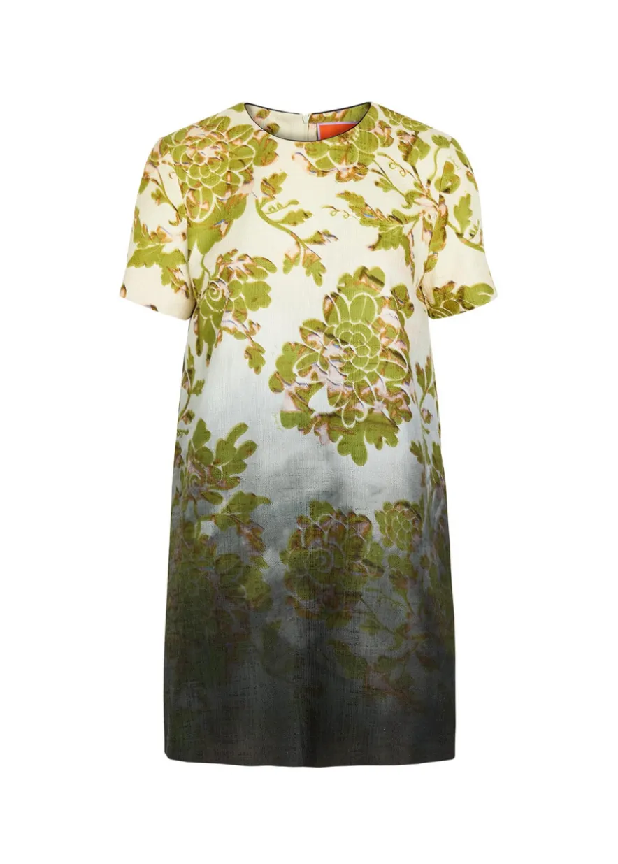 Swing floral-print woven mini dress