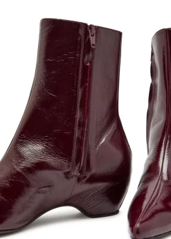 Sybil 40 glossed leather ankle boots