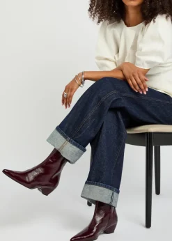 Sybil 40 glossed leather ankle boots