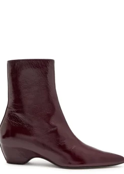 Sybil 40 glossed leather ankle boots