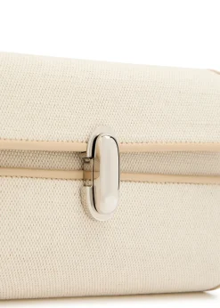 Symmetry canvas and leather mini bag