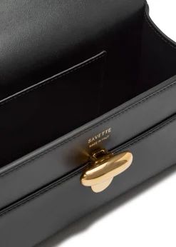 Symmetry chain leather pochette