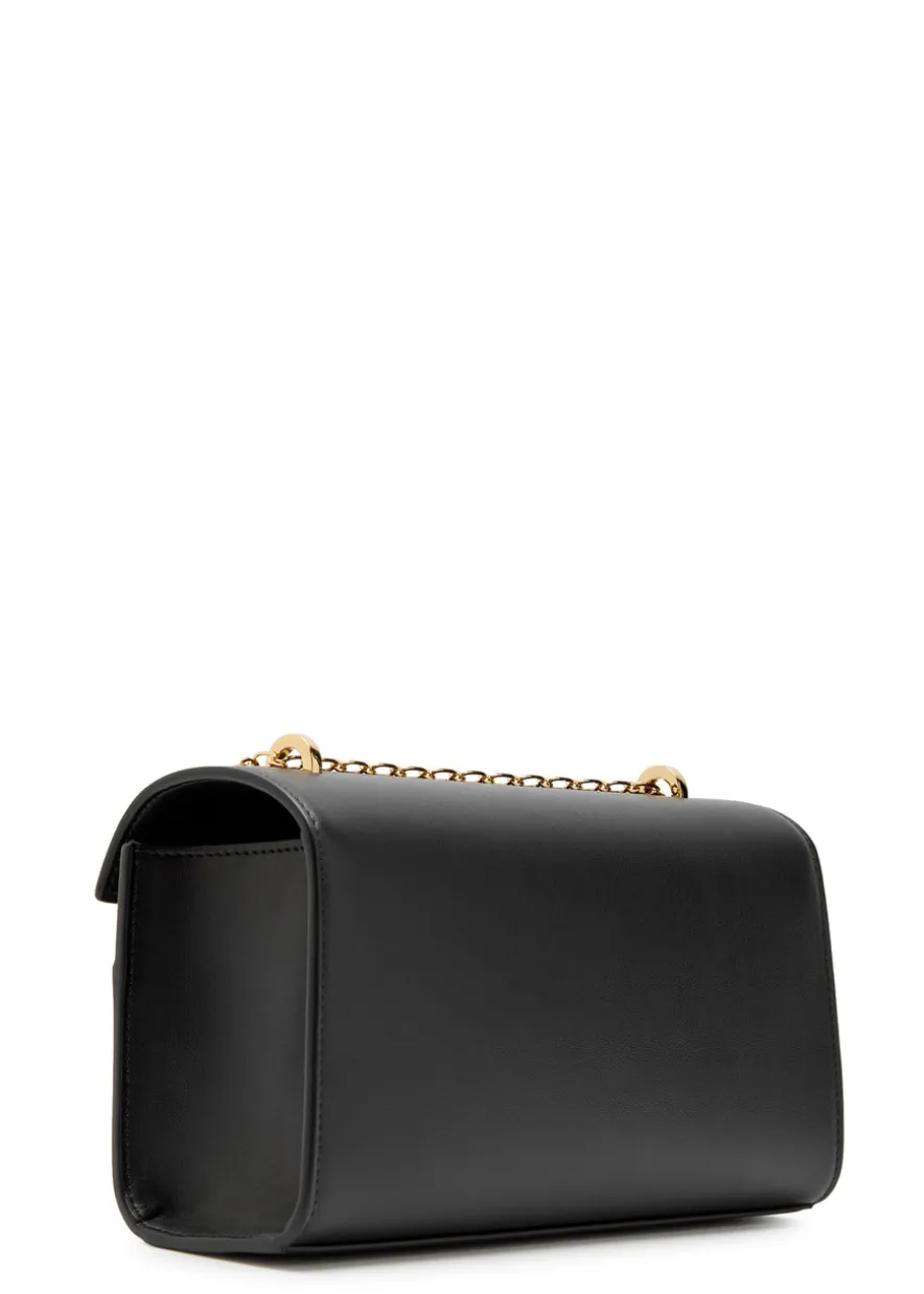 Symmetry chain leather pochette