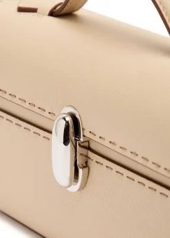 Symmetry grained leather pochette