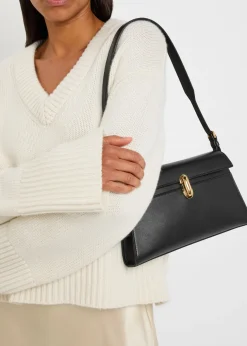 Symmetry leather shoulder bag