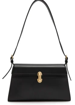 Symmetry leather shoulder bag