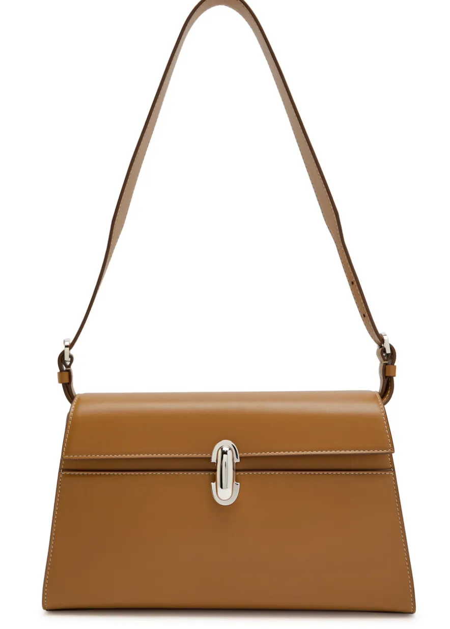 Symmetry leather shoulder bag
