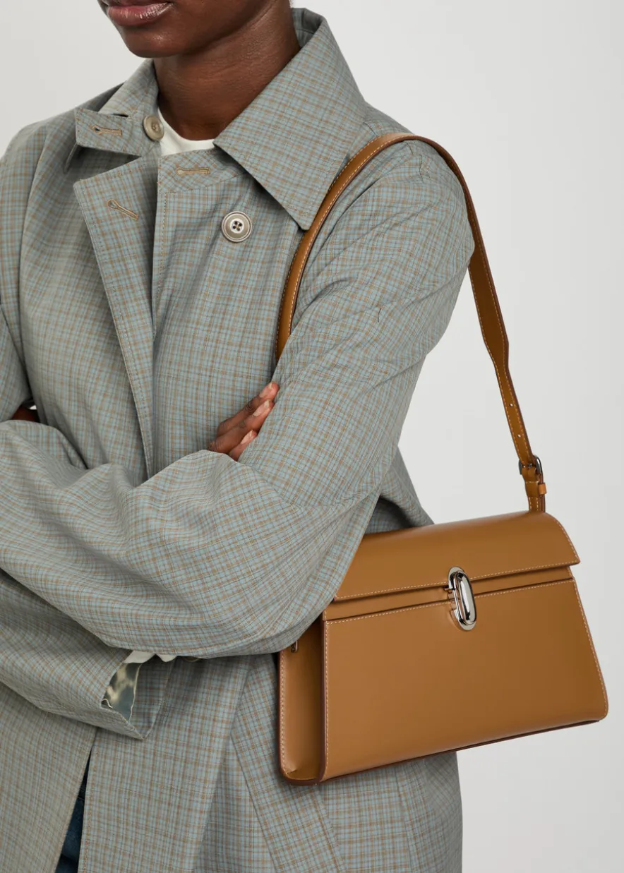 Symmetry leather shoulder bag