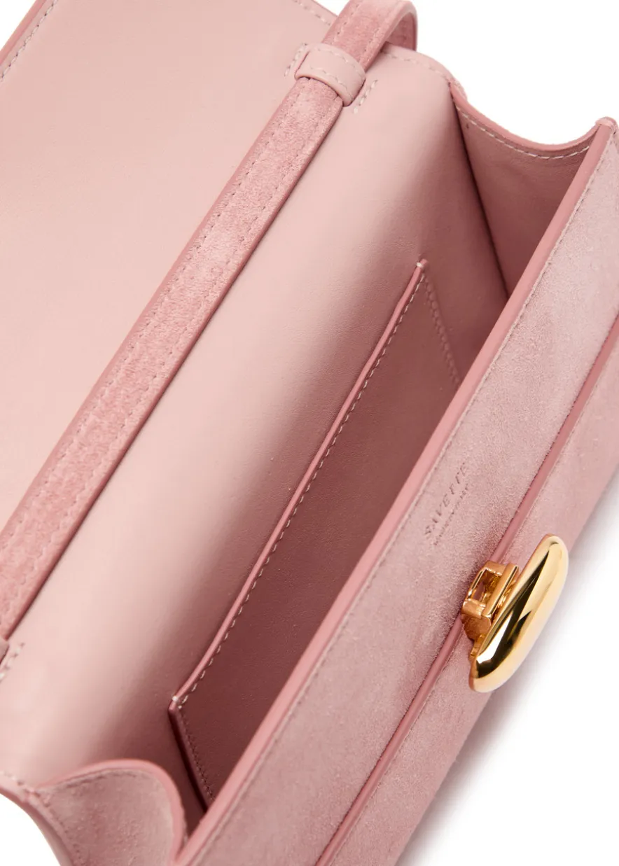 Symmetry mini suede cross-body bag
