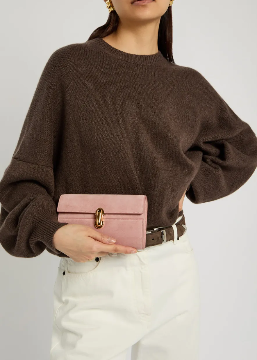 Symmetry mini suede cross-body bag