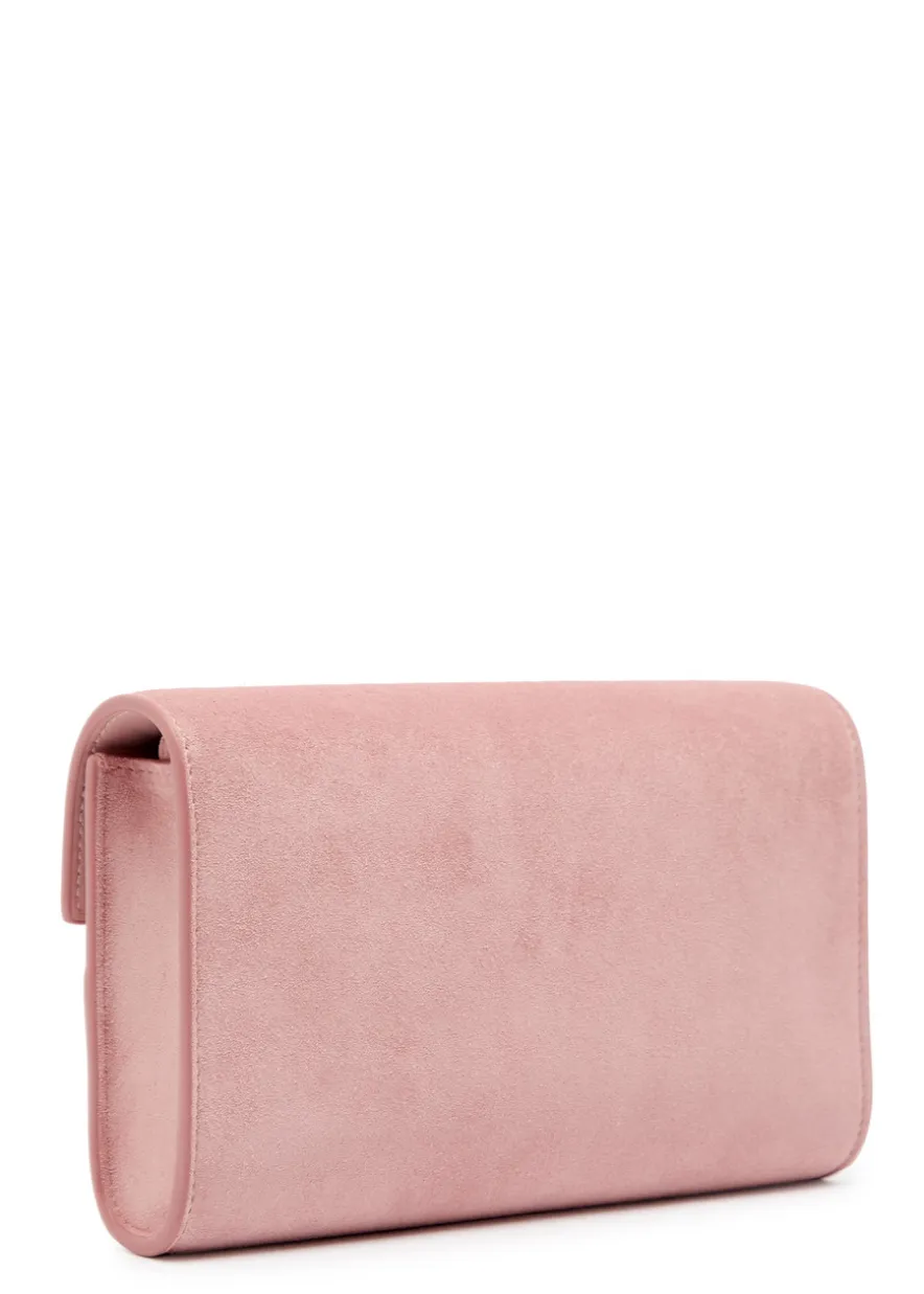 Symmetry mini suede cross-body bag