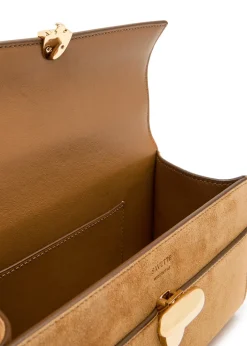 Symmetry suede pochette