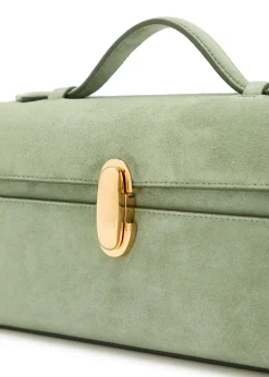 Symmetry suede pochette