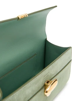 Symmetry suede pochette