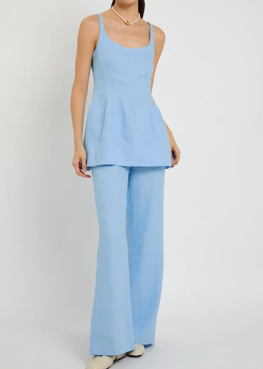 Syna darted linen top