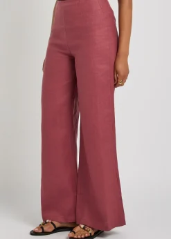 Syna wide-leg linen trousers
