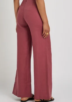 Syna wide-leg linen trousers