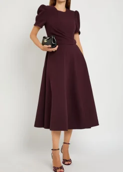 Syrah panelled crepe midi dress