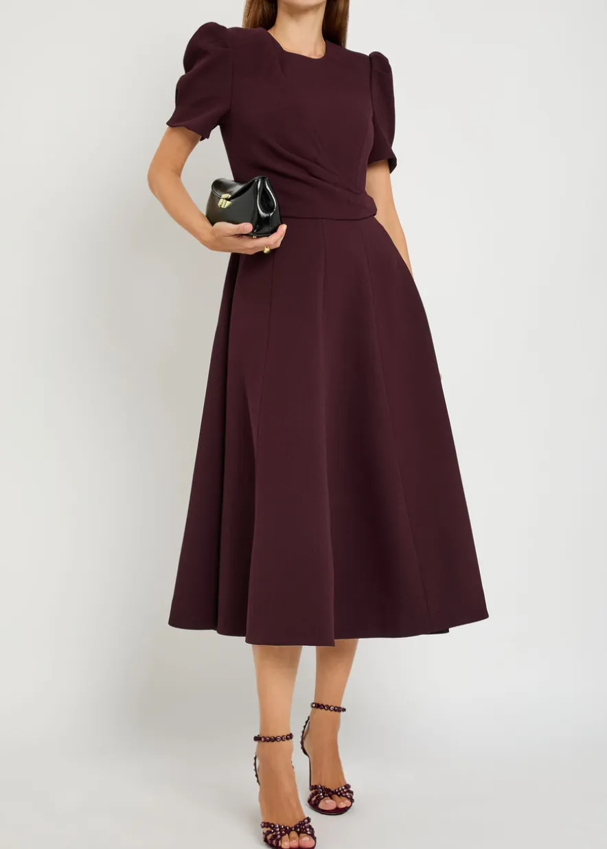Syrah panelled crepe midi dress