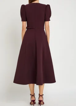 Syrah panelled crepe midi dress