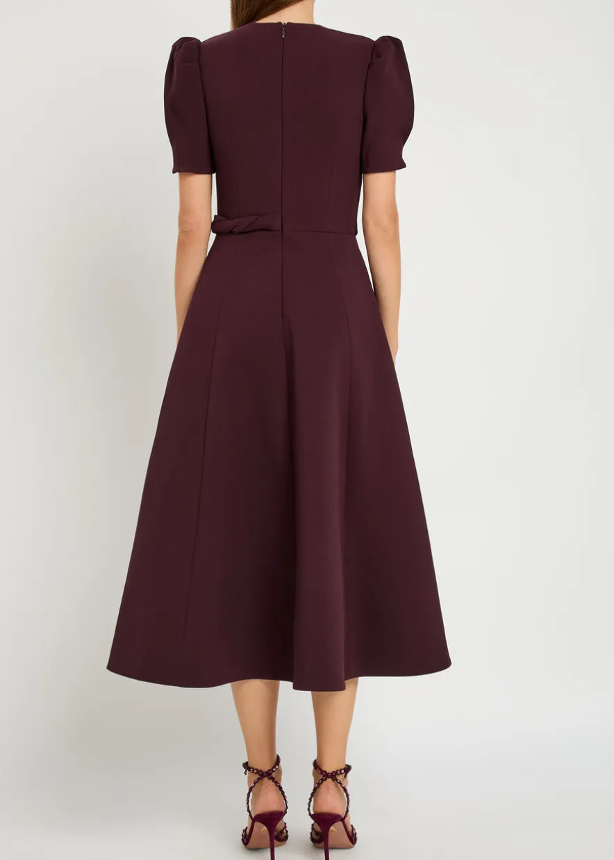 Syrah panelled crepe midi dress