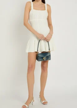 Tabatha pointelle-knit mini dress
