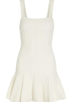 Tabatha pointelle-knit mini dress