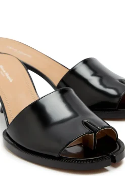 Tabi City Evening 55 glossed leather mules