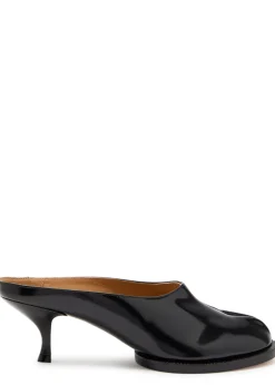 Tabi City 55 glossed leather mules