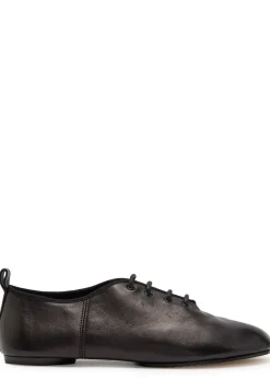 Tabi lace-up leather ballet flats