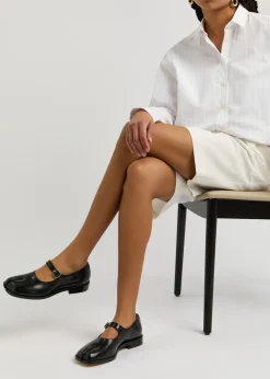 Tabi leather Mary Jane flats