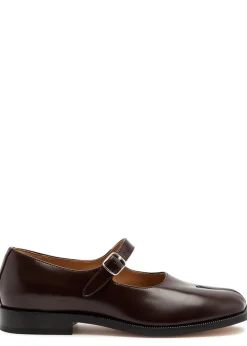 Tabi leather Mary Jane flats