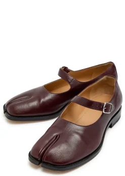 Tabi leather Mary Jane flats