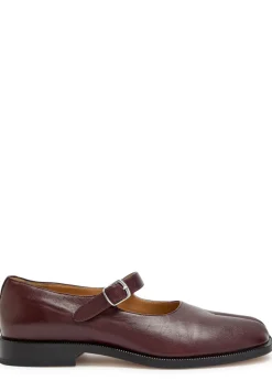 Tabi leather Mary Jane flats
