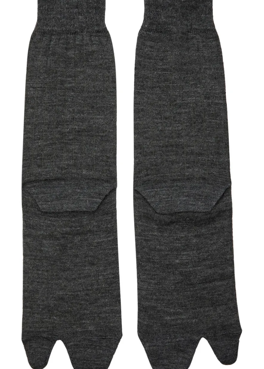 Tabi ribbed-knit wool-blend socks