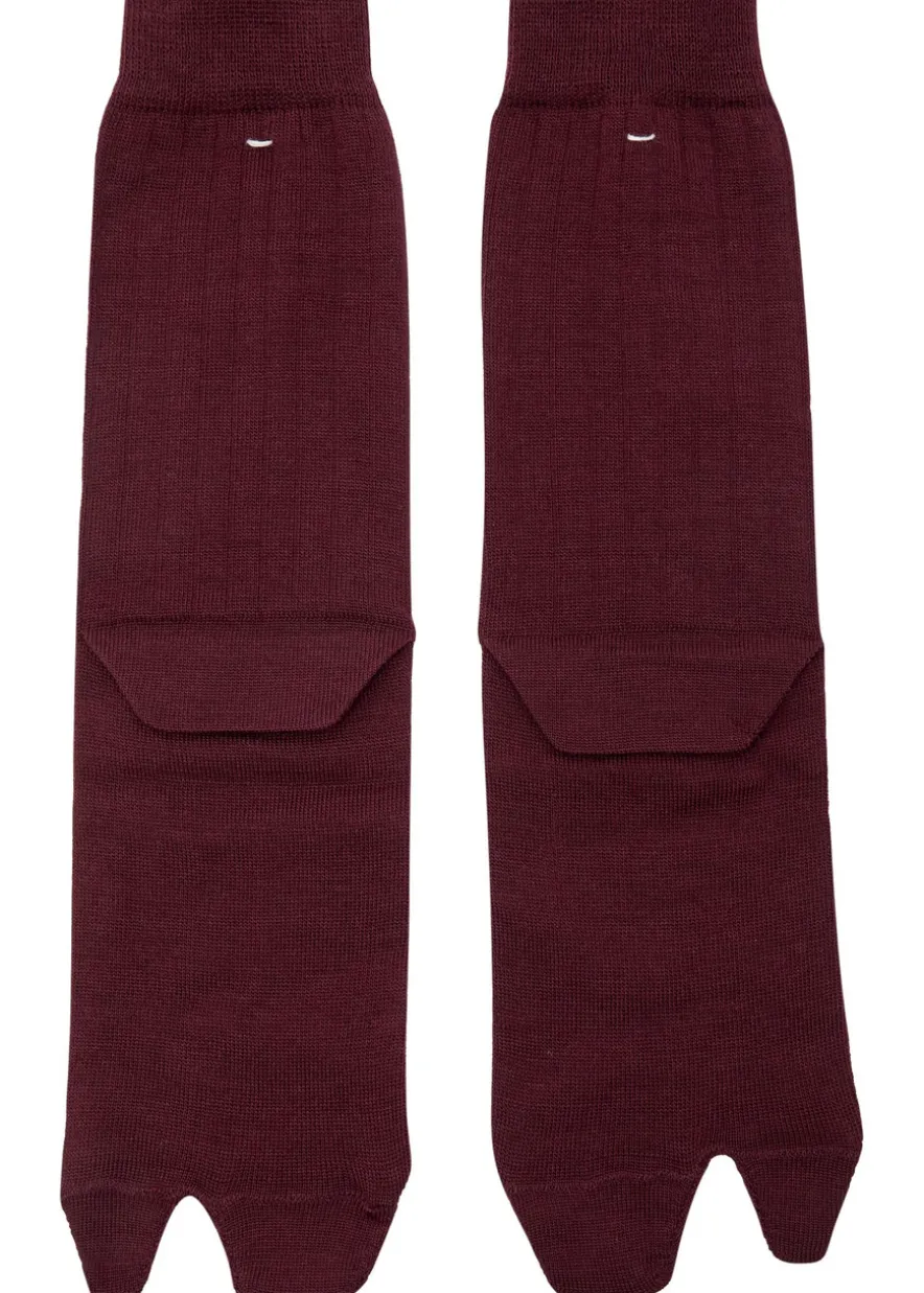 Tabi ribbed-knit wool-blend socks
