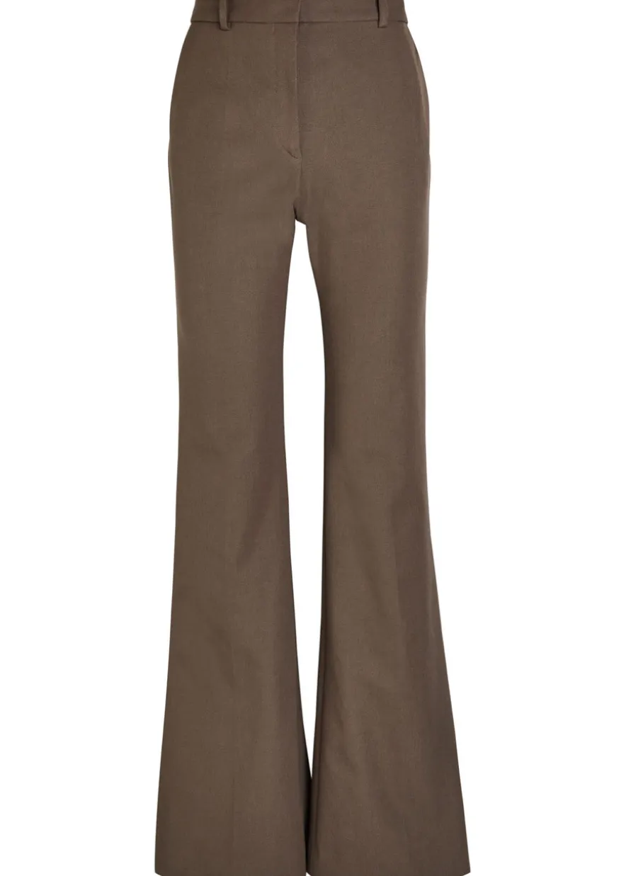 Tafira flared-leg stretch-twill trousers
