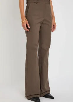 Tafira flared-leg stretch-twill trousers