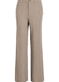 Tailored Cable wool and cashmere-blend trousers