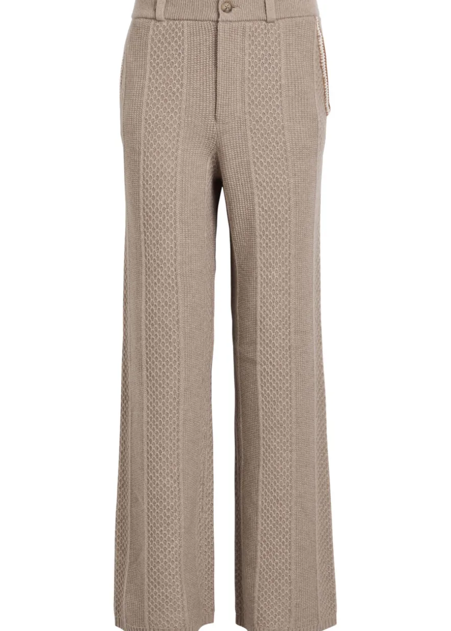 Tailored Cable wool and cashmere-blend trousers
