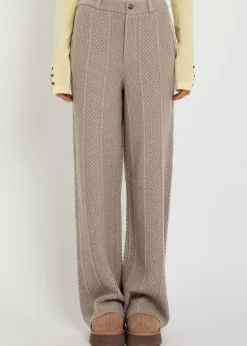 Tailored Cable wool and cashmere-blend trousers