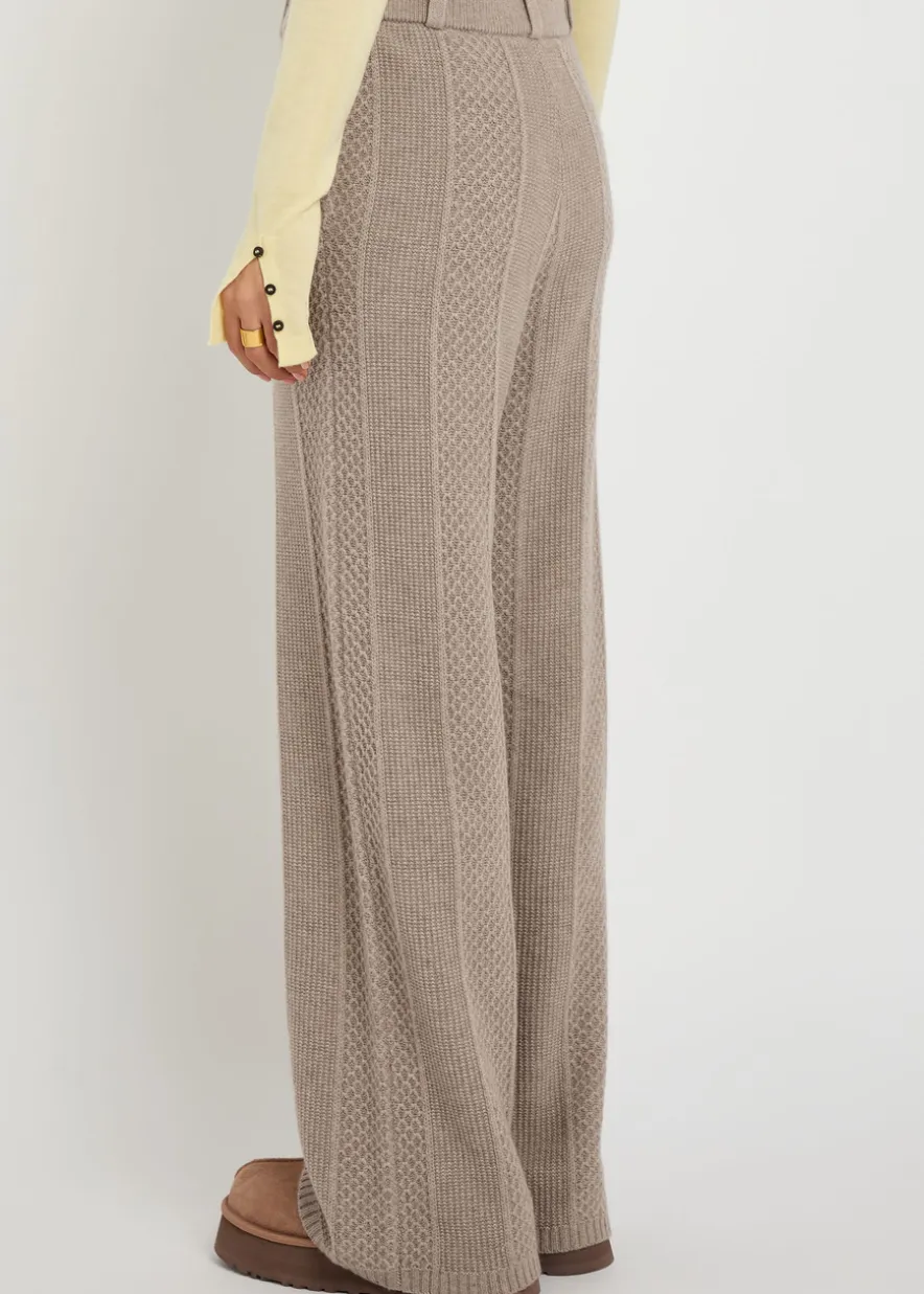 Tailored Cable wool and cashmere-blend trousers