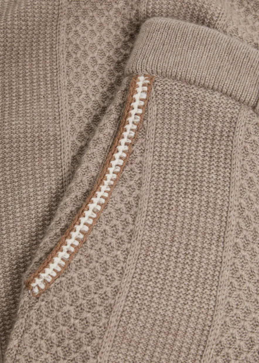 Tailored Cable wool and cashmere-blend trousers