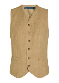 Tailored linen vest