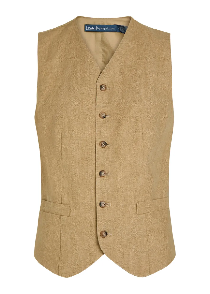 Tailored linen vest