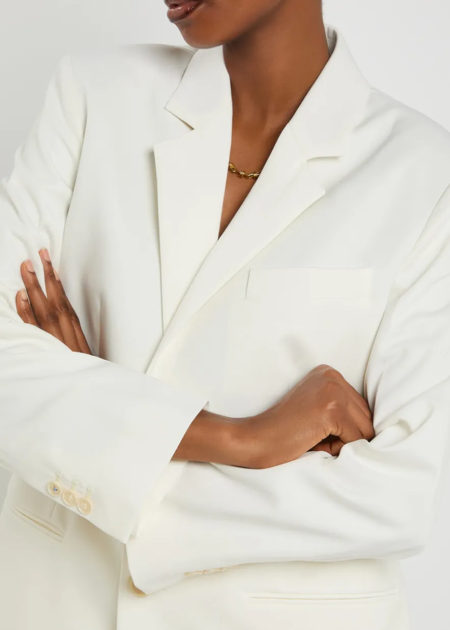 Tailored twill blazer