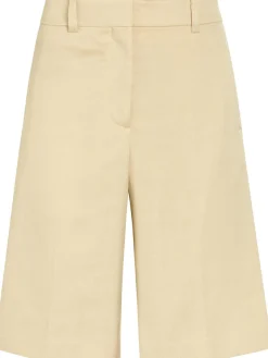 Tailored wide-leg Bermuda shorts