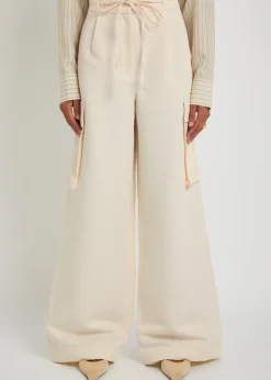 Tailored woven cargo trousers