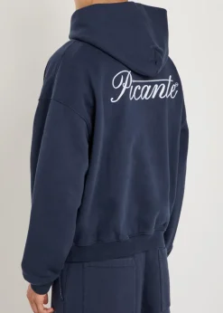 Tailor embroidered hooded cotton sweatshirt