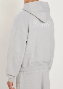 Tailor embroidered hooded cotton sweatshirt